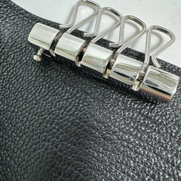 HERMES HHardware key Bearn 4-Ring Key Case Chevre Misol Black/SilverHardware - Picture 10 of 11